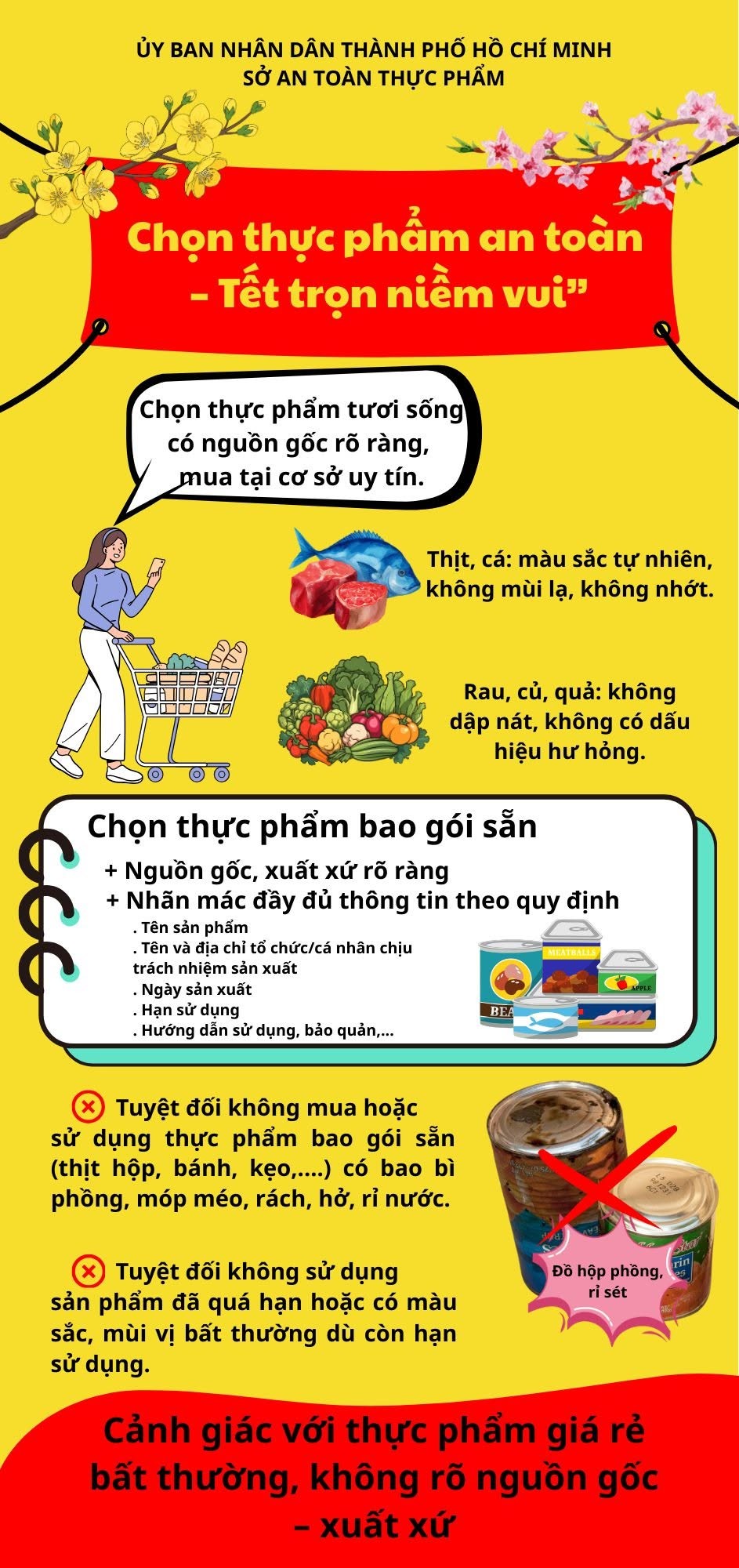 Bảo đảm an toàn thực phẩm dịp Tết Bính Ngọ năm 2026