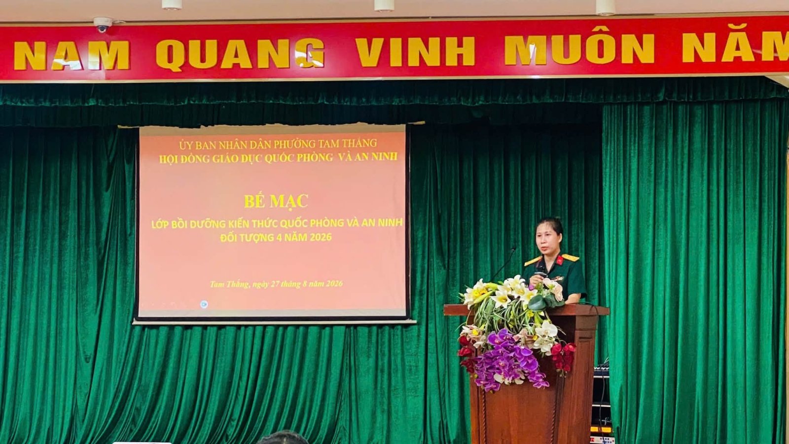 Bế mạc lớp bồi dưỡng kiến thức quốc phòng và an ninh đối tượng 4 năm 2026