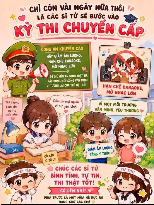 Chung tay giữ yên tĩnh cho mùa thi chuyển cấp