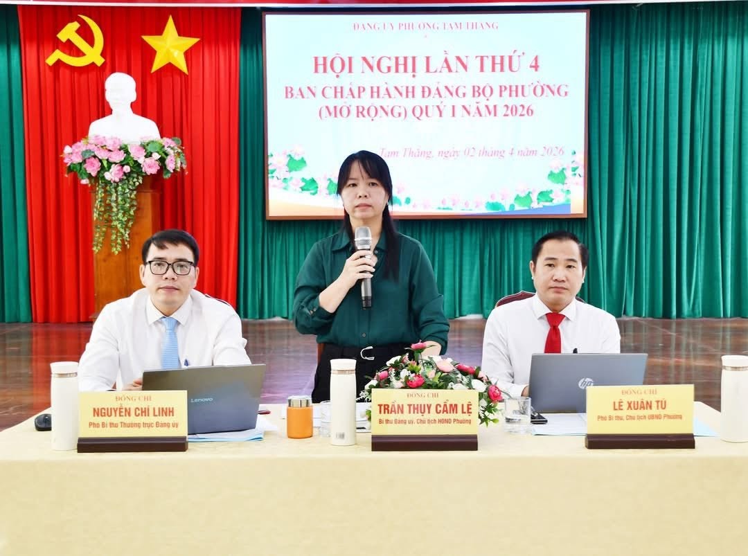 Hội nghị ban chấp hành đảng bộ phường tam thắng (mở rộng): đánh giá thực hiện các nhiệm vụ của quý I/2026