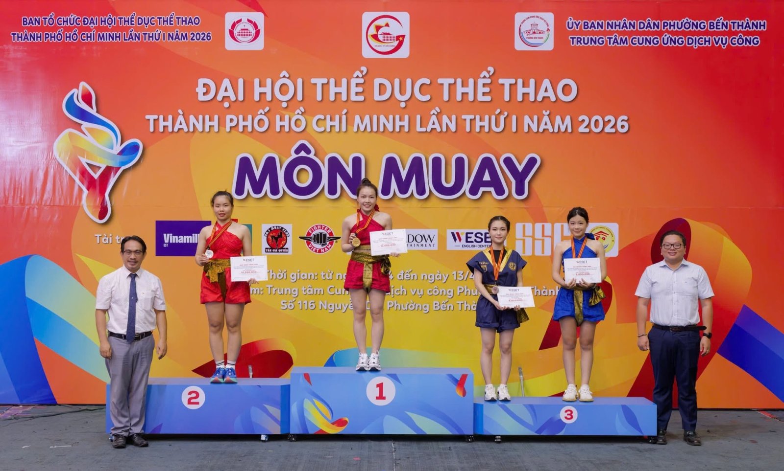 Phường Tam Thắng đạt 7 huy chương ở môn Muay tại Đại hội thể dục thể thao Tp.Hồ Chí Minh