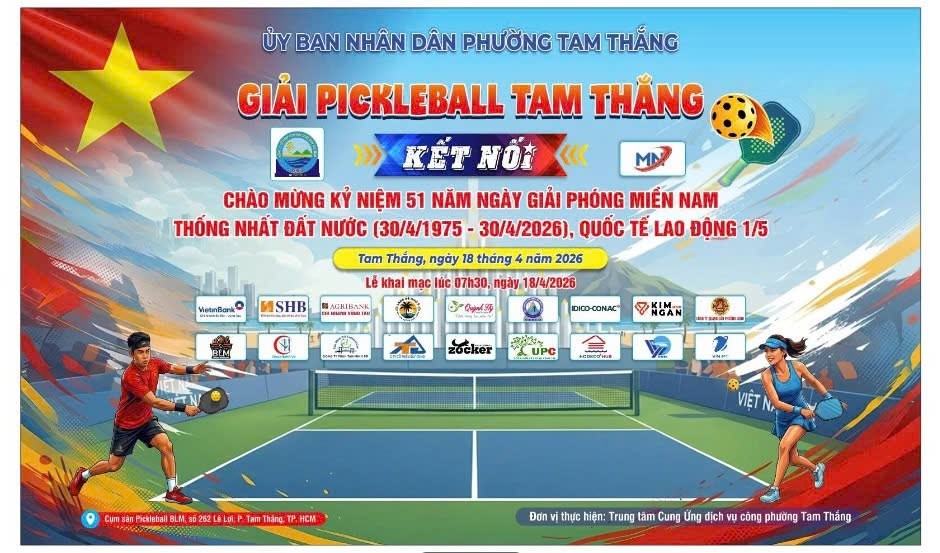Sẵn sàng khai mạc giải Pickleball Tam Thắng
