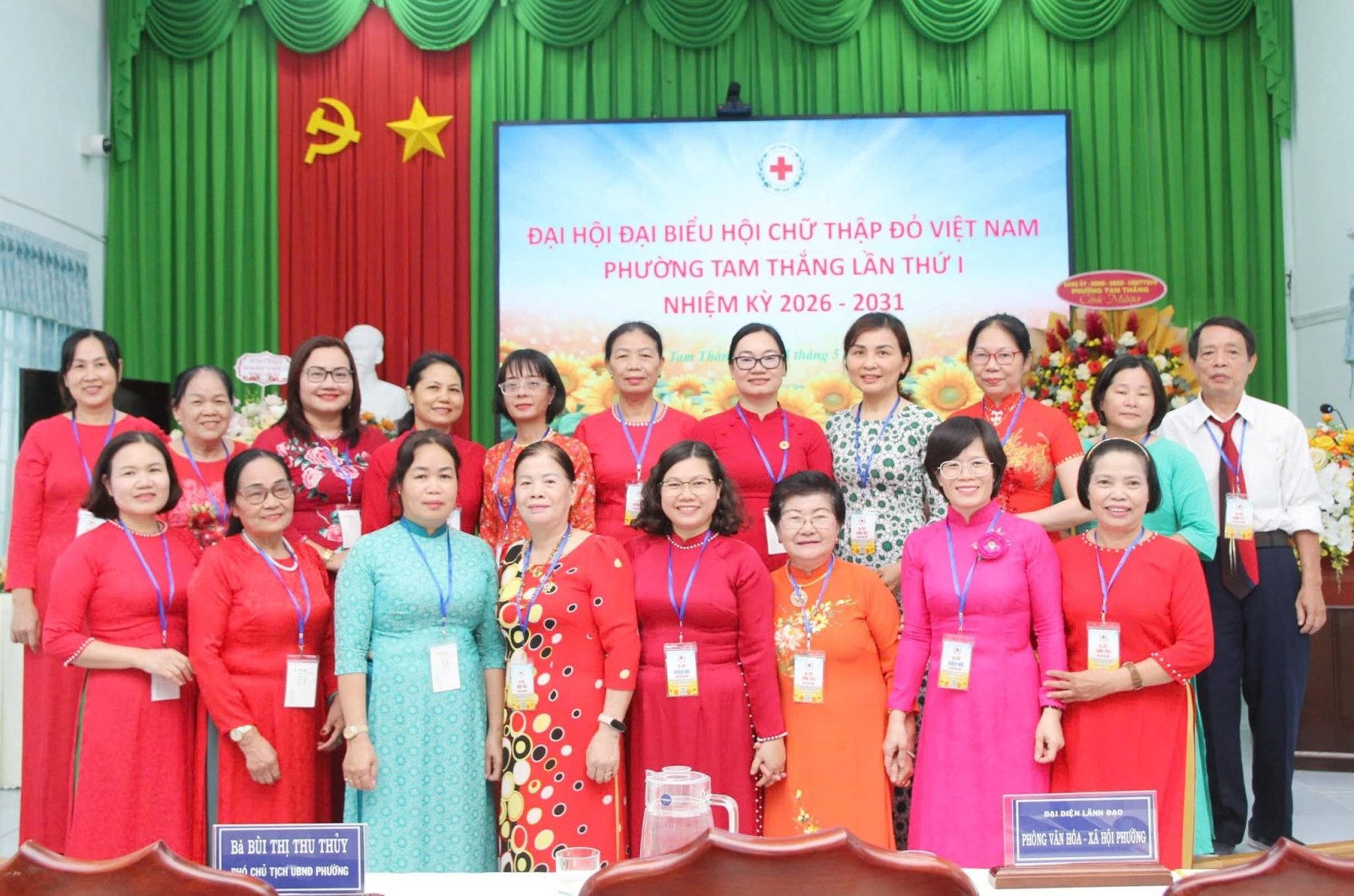 Bà Lê Thị Quyên giữ chức Chủ tịch Hội chữ thập đỏ phường Tam Thắng nhiệm kỳ 2026-2030