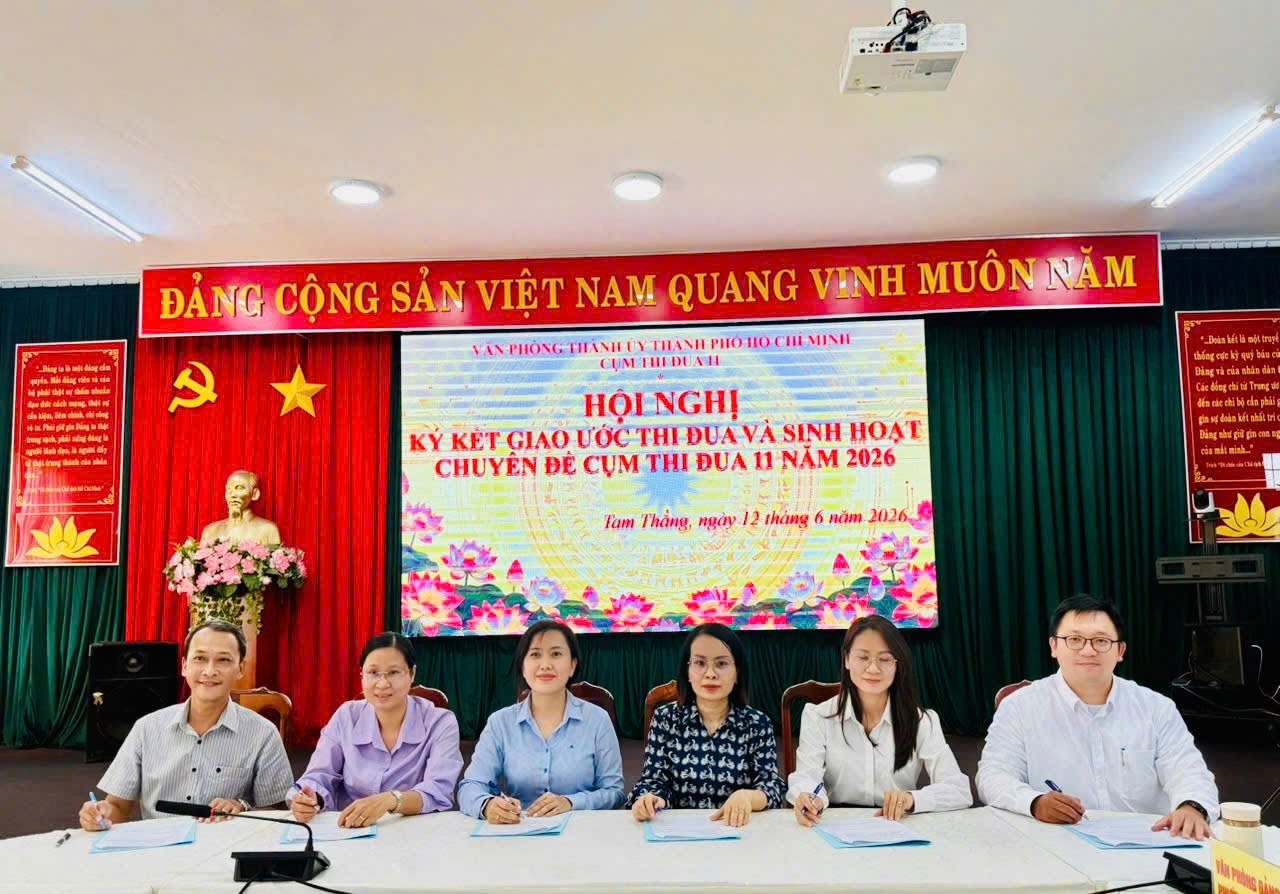 Cụm thi đua 11 tổ chức hội nghị ký kết giao ước thi đua, sinh hoạt chuyên đề và đánh giá, bình xét thi đua năm 2026