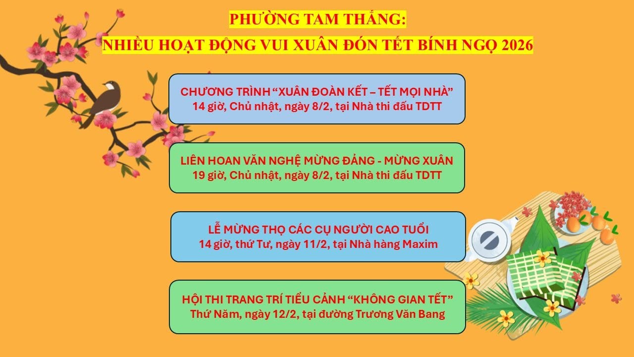 Phường Tam Thắng: Nhiều hoạt động vui Xuân đón Tết Bính Ngọ 2026