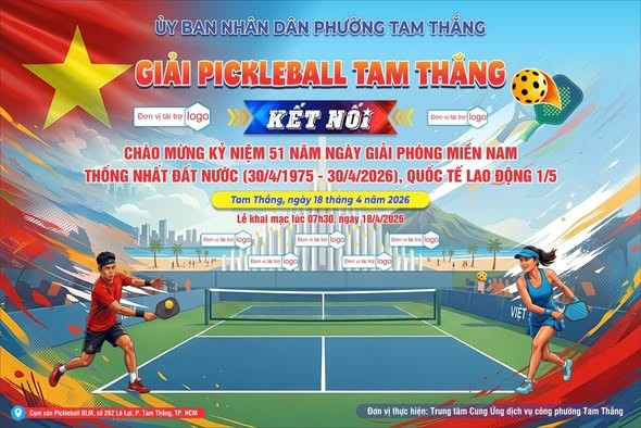 Tổ chức giải pickleball Tam Thắng “kết nối”