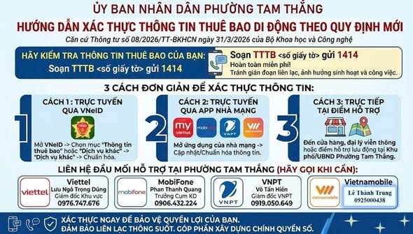 Tuyên truyền vận động người dân xác thực thông tin thuê bao