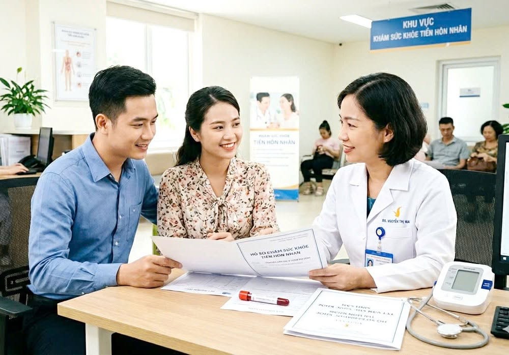 Vận động các cặp nam, nữ khám sức khỏe tiền hôn nhân