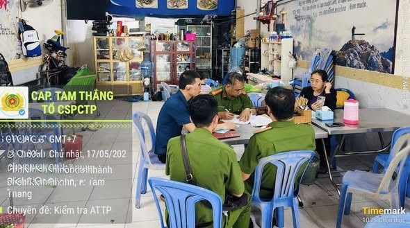 Công An phường Tam Thắng tăng cường tuyên truyền đảm bảo an toàn vệ sinh thực phẩm
