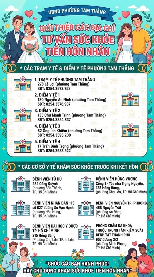 Chủ động khám sức khỏe tiền hôn nhân