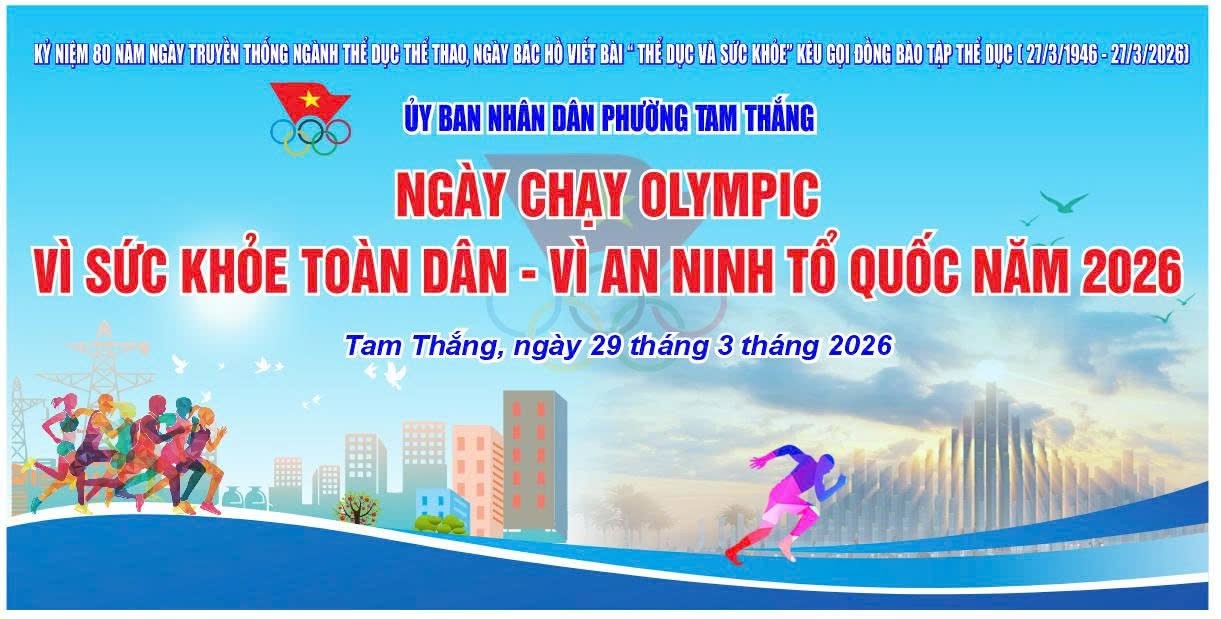Sáng 29/3/2026, tổ chức ngày chạy Olympic vì Sức Khỏe Toàn Dân