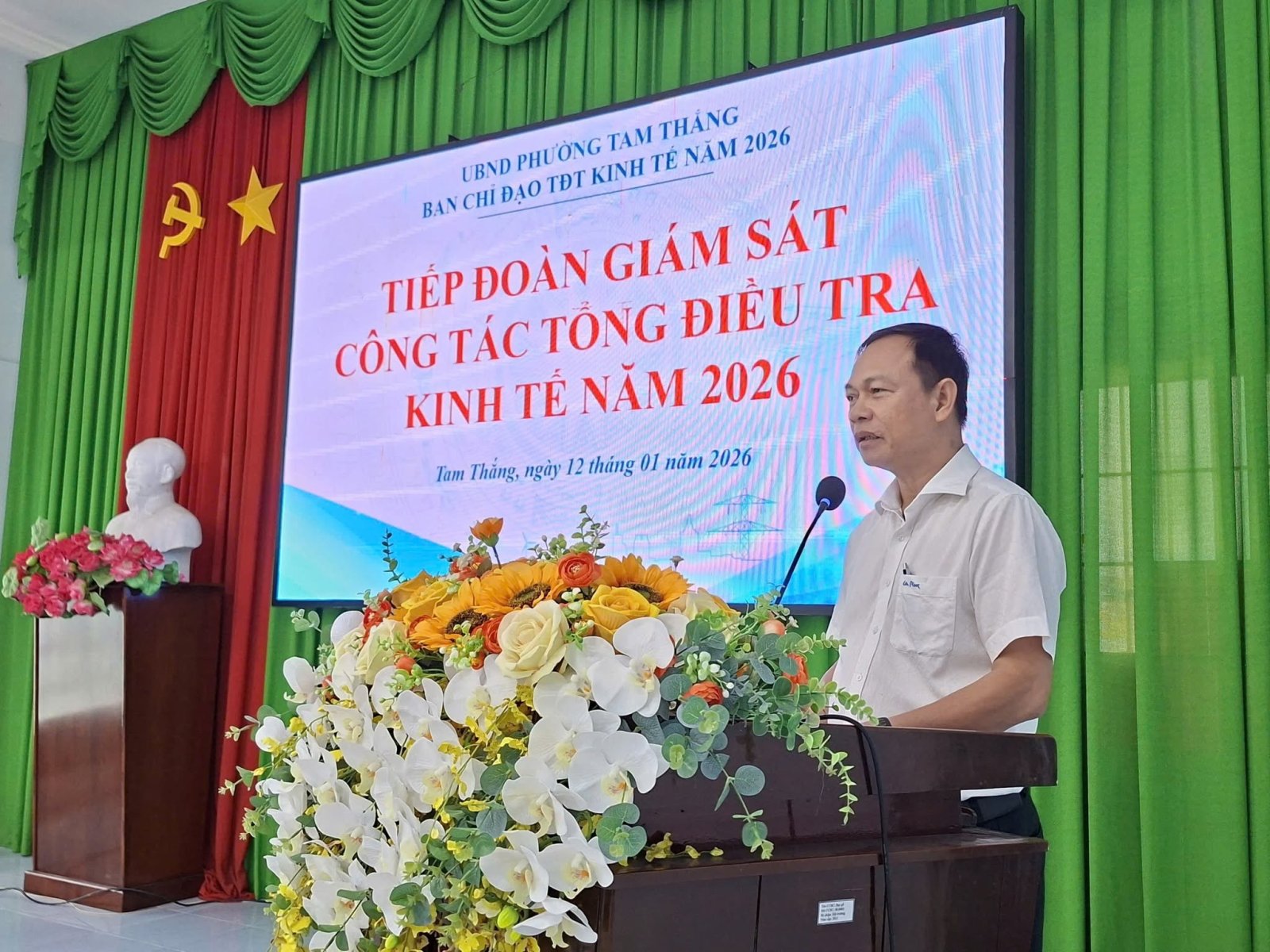 Giám sát công tác tổng điều tra kinh tế năm 2026 trên địa bàn phường Tam Thắng