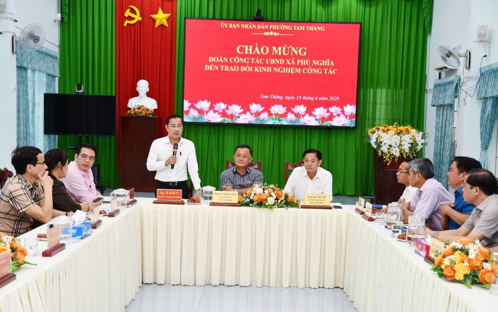 Đoàn công tác của UBND xã Phú Nghĩa (Thành phố Đồng Nai) đến học tập kinh nghiệm tại UBND phường Tam Thắng