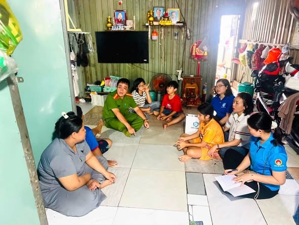 Công an phường Tam Thắng xác minh, xử lý vụ việc ghi có dấu hiệu bạo hành trẻ em