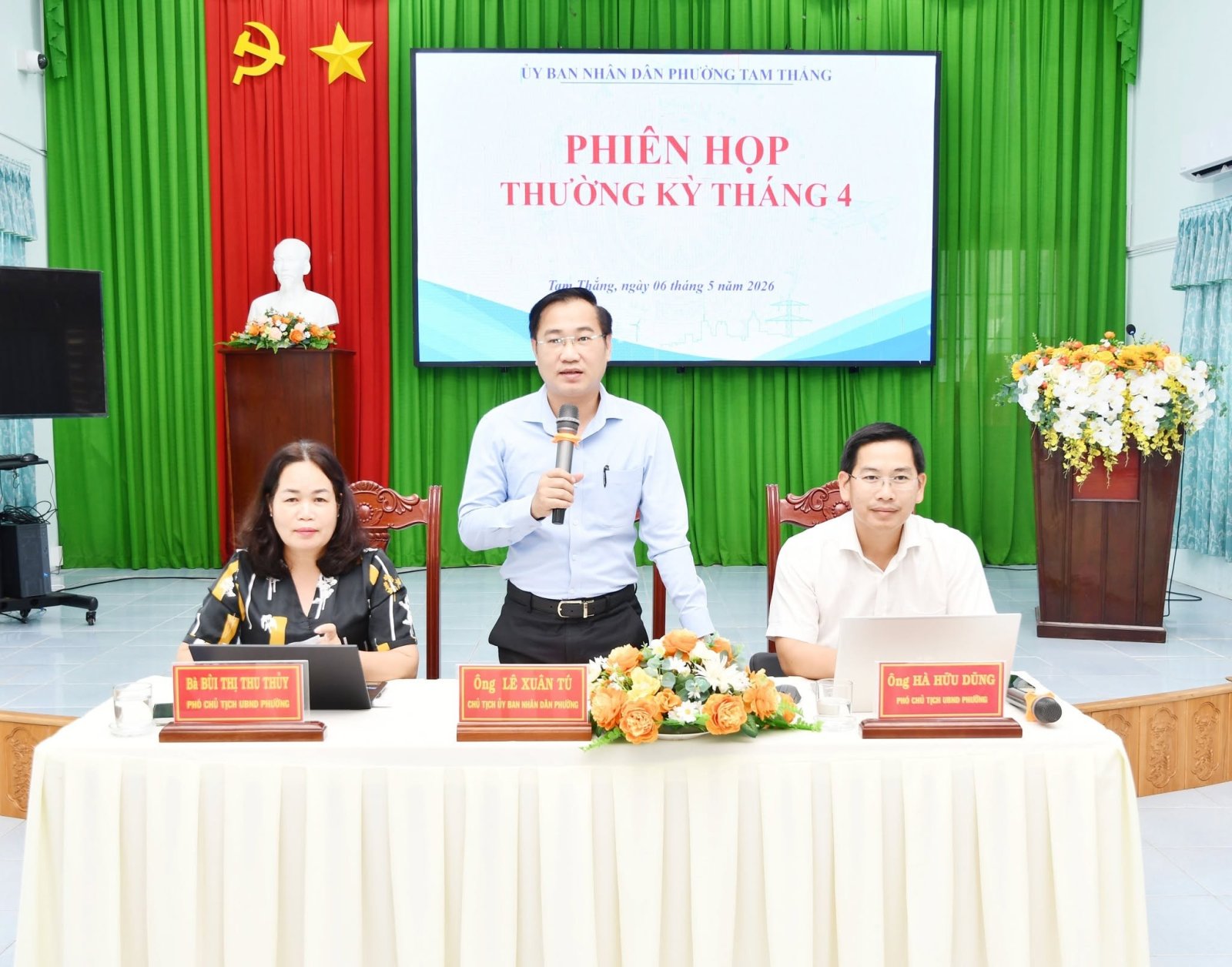 UBND phường Tam Thắng tổ chức phiên họp thường kỳ tháng 4 năm 2026