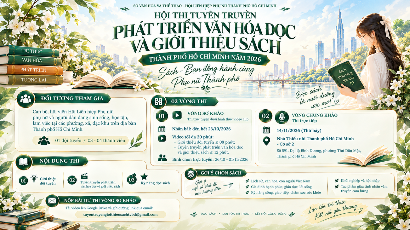 Phát động Hội thi tuyên truyền phát triển văn hóa đọc và giới thiệu sách Thành phố Hồ Chí Minh năm 2026