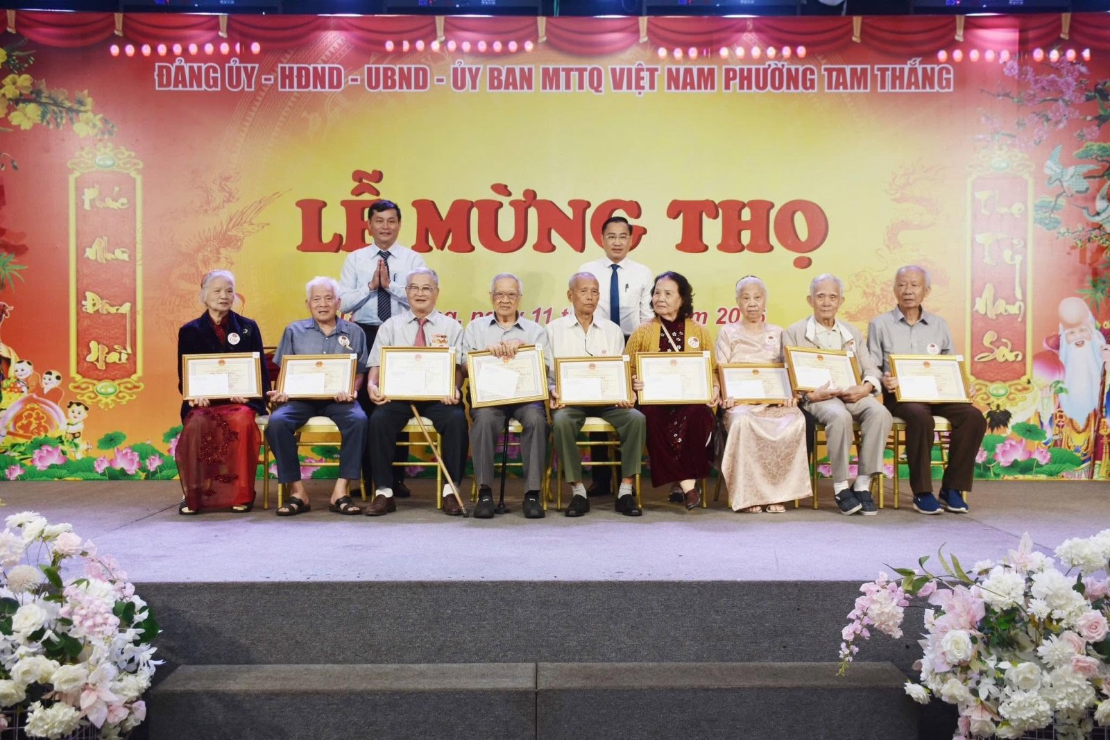 Phường Tam Thắng long trọng tổ chức lễ mừng thọ cho người cao tuổi