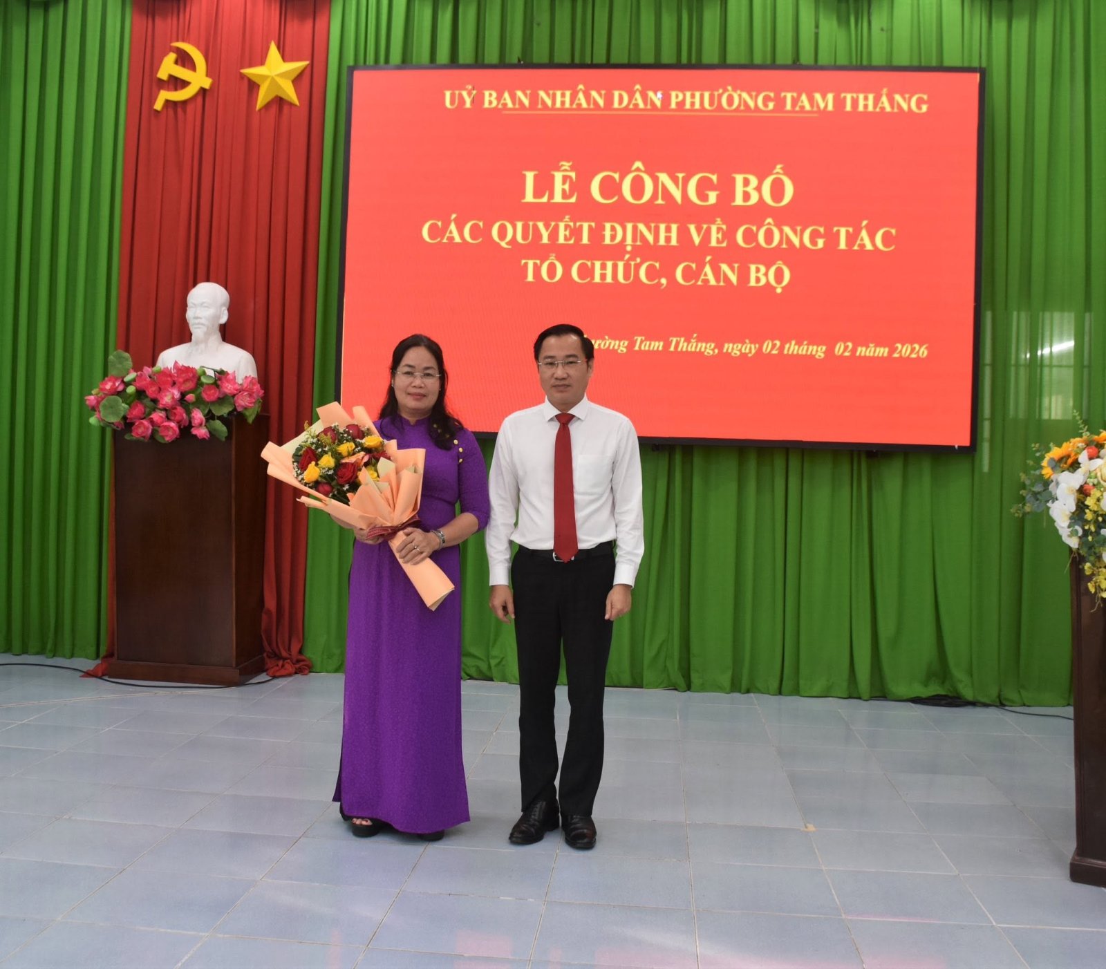 Phường Tam Thắng công bố thành lập các đơn vị sự nghiệp và công tác nhân sự
