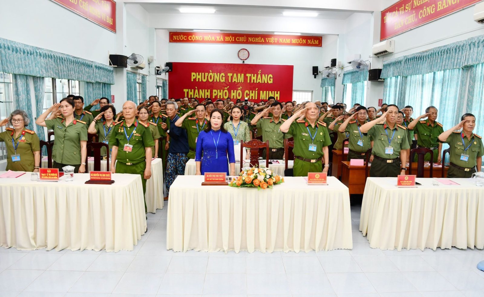 Đại tá Nguyễn Sỹ Hồng giữ chức Chủ tịch Hội Cựu Công an nhân dân phường Tam Thắng